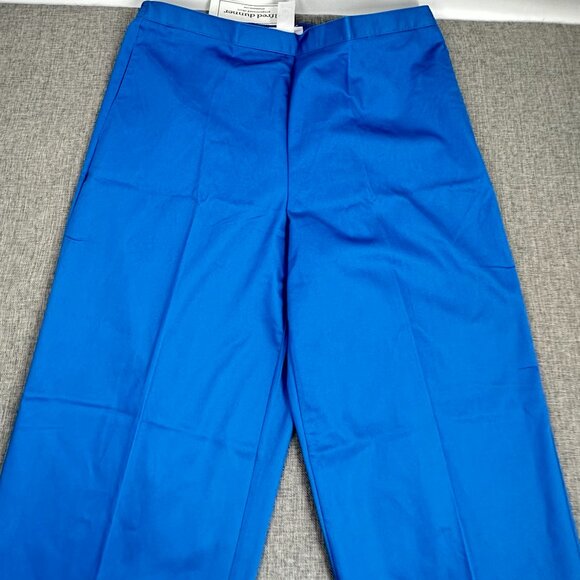NEW! Alfred Dunner Straight Leg Pants Mid Rise Lappis/ Blue 16 Stretch Waist $48 - Picture 7 of 13